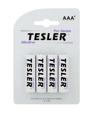 Батарейкa TESLER Alkaline LR03-4 size AAА блістер 4шт ( упаковка 48 шт.) відмінна якість