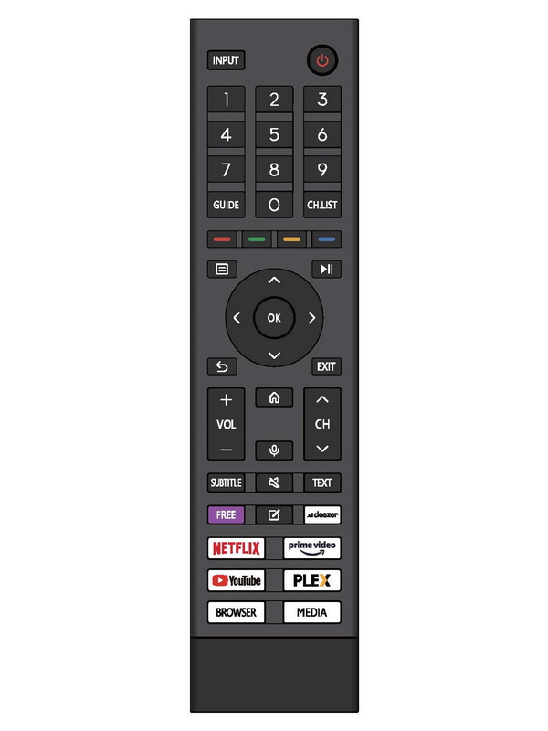 Пульт для телевізора Sencor SLE 55MUS700TCSB з голосовим керуванням