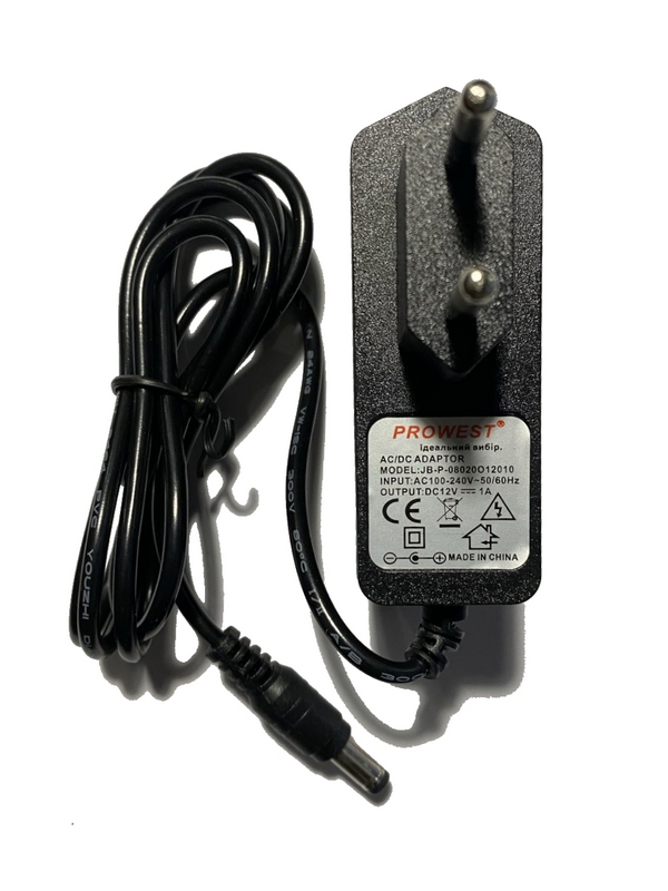Блок живлення 12V 1А конектор 2,2 х 5,5 мм