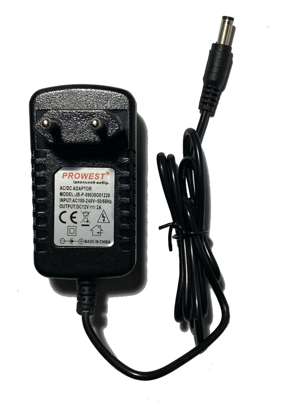 Блок живлення 12V 1А конектор 2,1 х 5,5 мм