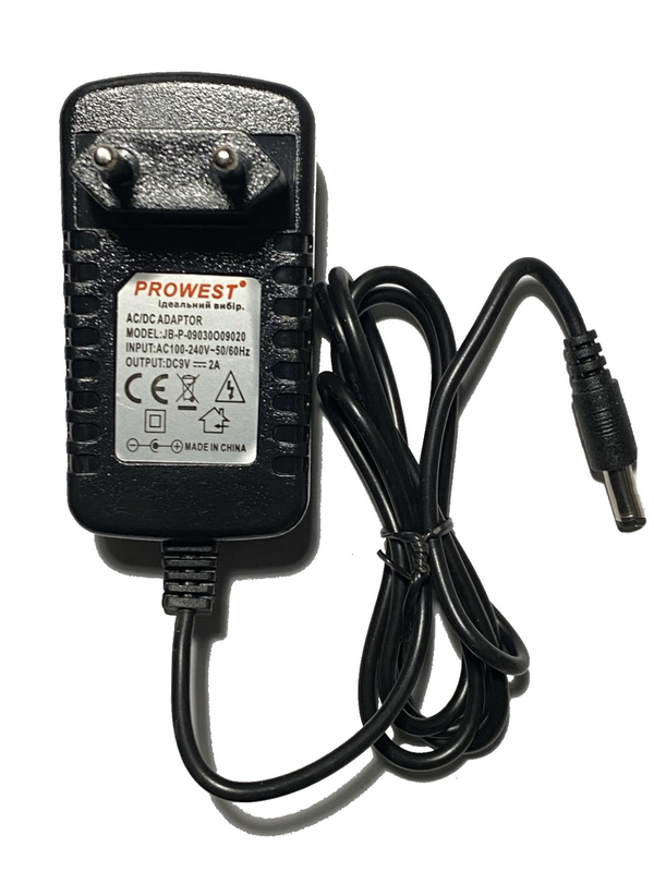Блок живлення 9V 2А конектор 2,5 х 5,5 мм