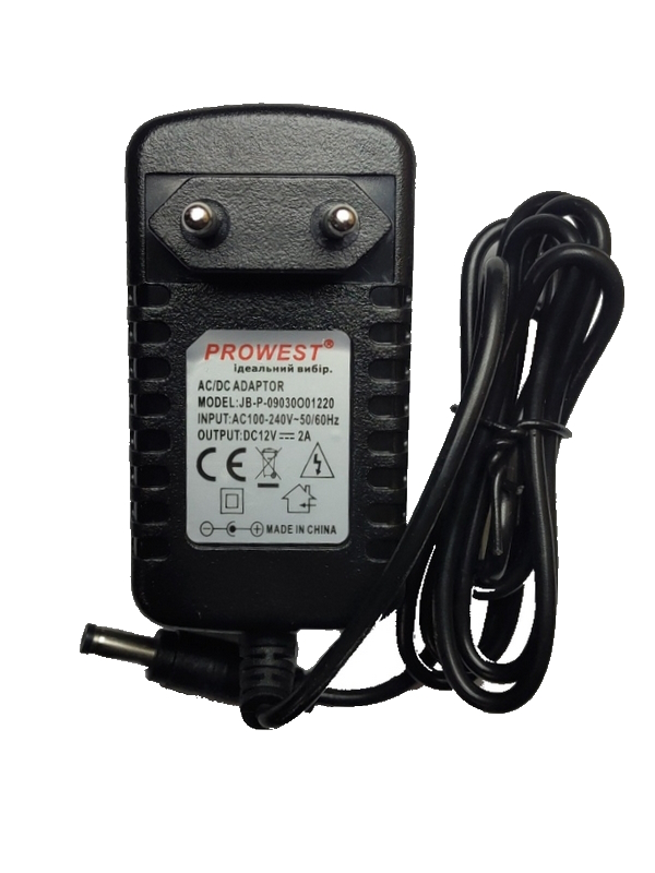 Блок живлення 12V 2А конектор 2,1 х 5,5 мм